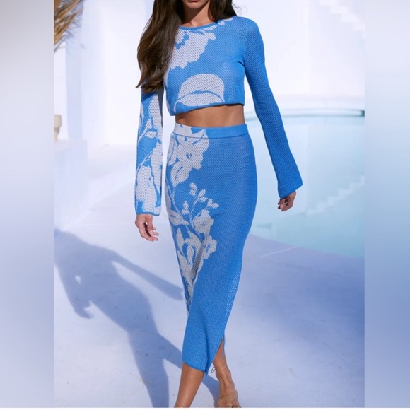 MISA Los Angeles Dara Knit Midi Skirt - Picture 1 of 1